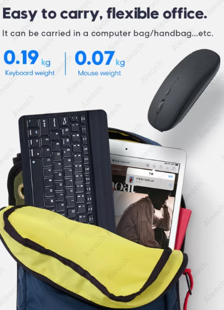 Trådlöst Bluetooth Tangentbord & Mus – Kompatibel med iPad, iPhone, Android & Windows