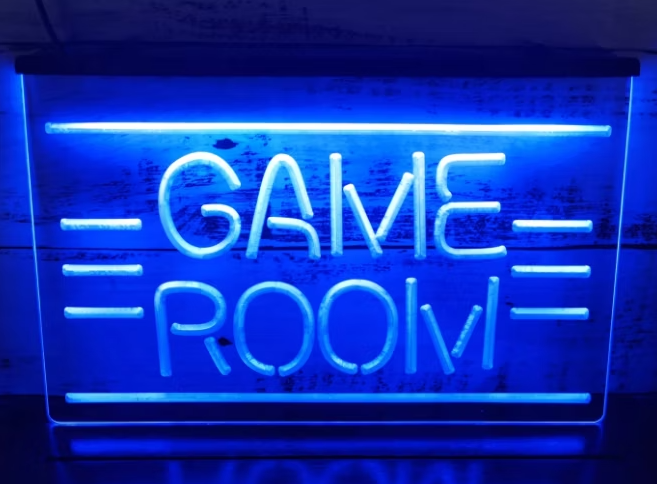 LED-Skylt GAME ROOM – Perfekt för Gamingrum & Hemmabar