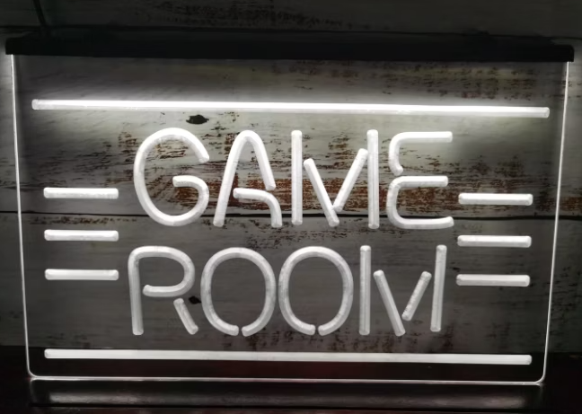 LED-Skylt GAME ROOM – Perfekt för Gamingrum & Hemmabar