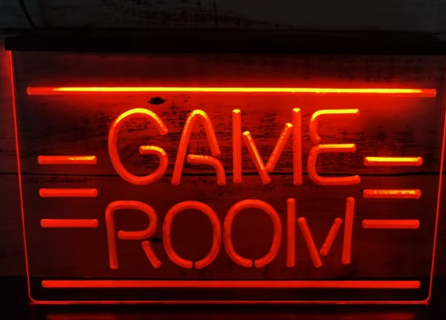 LED-Skylt GAME ROOM – Perfekt för Gamingrum & Hemmabar