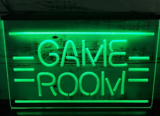 LED-Skylt GAME ROOM – Perfekt för Gamingrum & Hemmabar