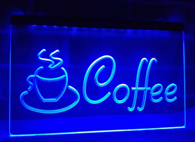 LED-Skylt COFFEE – Neonlampa för Café, Hemmakontor & Vardagsrum