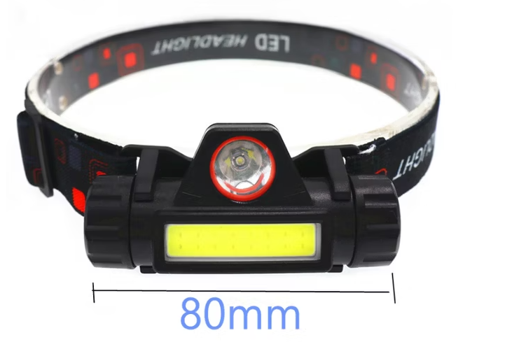 Pannlampa 4000LM med COB + XP-G T6 LED – inkl. 18650-batteri & USB-laddkabel