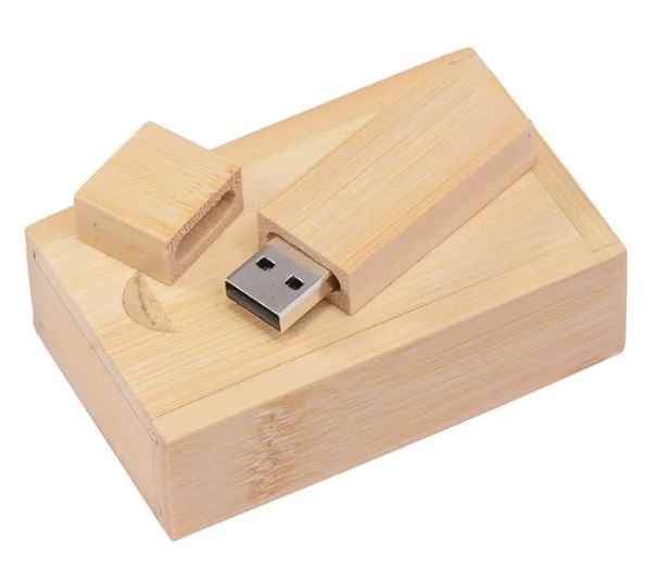 Unikt USB-minne i Trälåda – 64 GB med Eget Tryck