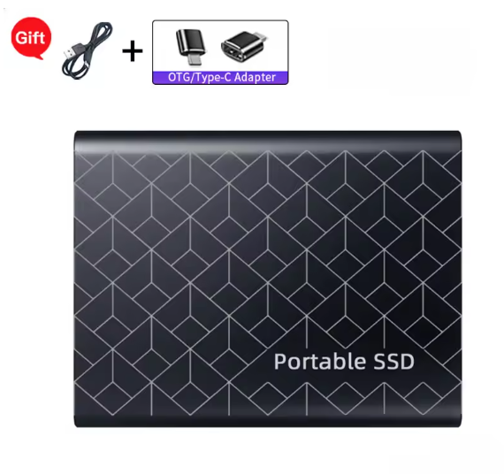 Extern SSD-Hårddisk 2TB – USB 3.0/Typ-C – Svart, Blå, Röd eller Silver