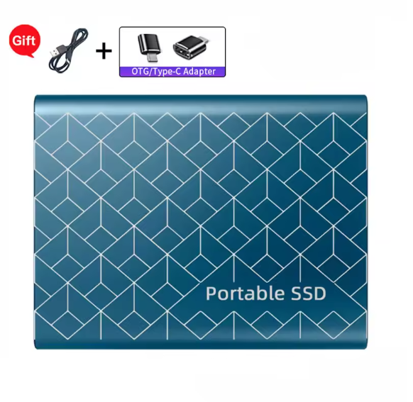 Extern SSD-Hårddisk 2TB – USB 3.0/Typ-C – Svart, Blå, Röd eller Silver
