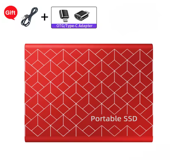 Extern SSD-Hårddisk 2TB – USB 3.0/Typ-C – Svart, Blå, Röd eller Silver