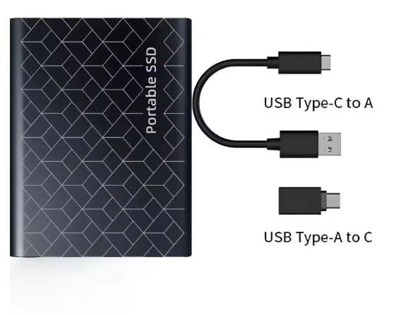 Extern SSD-Hårddisk 2TB – USB 3.0/Typ-C – Svart, Blå, Röd eller Silver
