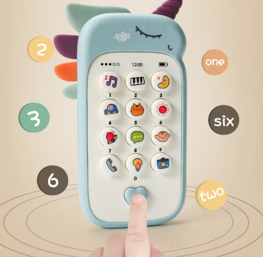 Baby Smartphone Leksak – 25 Melodier, Ljus & Djurljud – Utvecklar Finmotorik