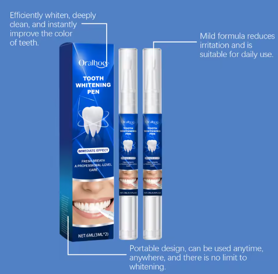 Oralhoe Teeth Whitening Gel Pen 6ml – Tandblekningspenna mot gula fläckar och missfärgningar