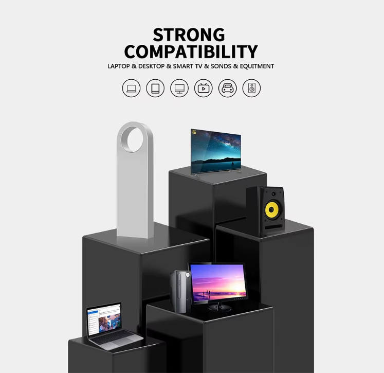 1TB USB 3.0 Flash Drive – Hög Hastighet, Vattentålig Lagringsenhet med Nyckelring