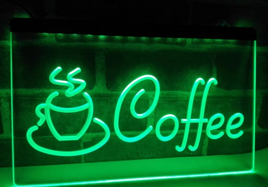LED-Skylt COFFEE – Neonlampa för Café, Hemmakontor & Vardagsrum