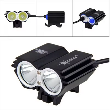 Vattentät USB-cykellampa 8000LM – Dubbel LED-strålkastare utan batteripack