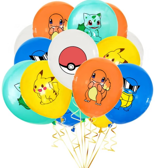 Ballonger med tecknade figurer – 10-pack för barnkalas
