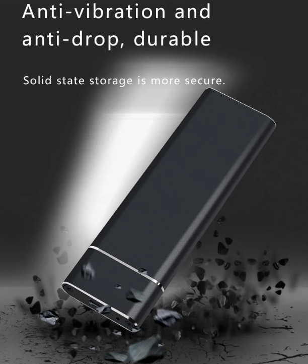 2TB Extern Hårddisk USB 3.1 – Portabel SSD för PC/Mac
