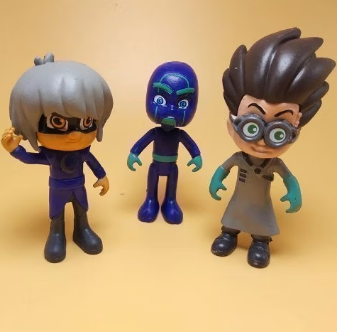 PJ Masks Pyjamashjältarna Deluxe Figurer – 6-pack med Tillbehör & Box (10 cm)