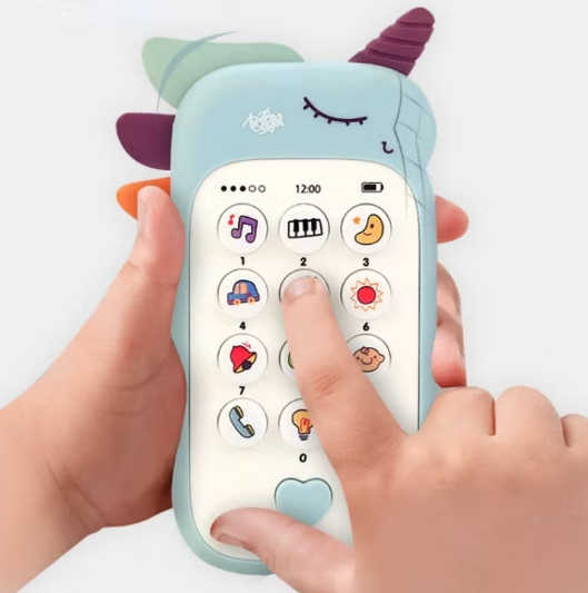 Baby Smartphone Leksak – 25 Melodier, Ljus & Djur­ljud – Utvecklar Finmotorik
