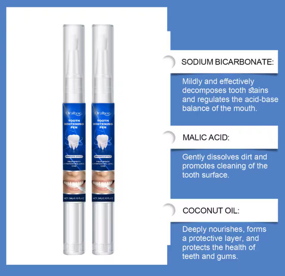 Oralhoe Teeth Whitening Gel Pen 6ml – Tandblekningspenna mot gula fläckar och missfärgningar