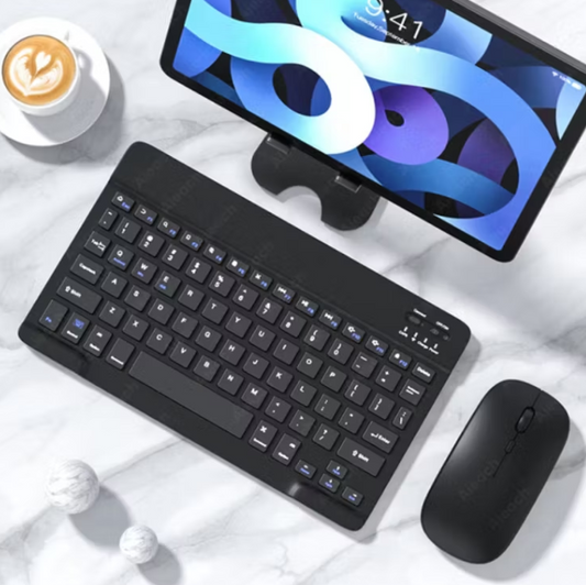 Trådlöst Bluetooth Tangentbord & Mus – Kompatibel med iPad/iPhone/Android