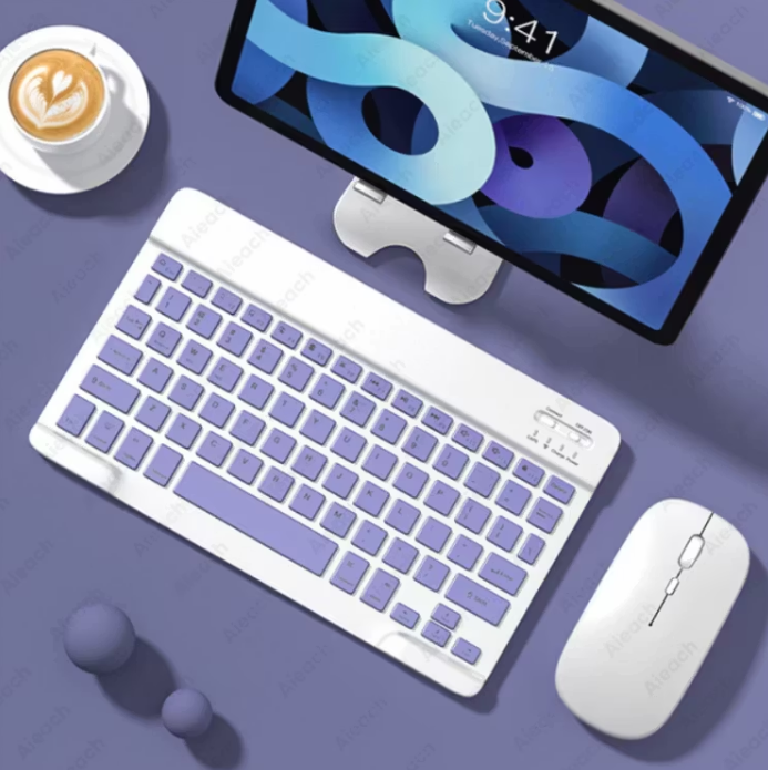Trådlöst Bluetooth Tangentbord & Mus – Kompatibel med iPad/iPhone/Android
