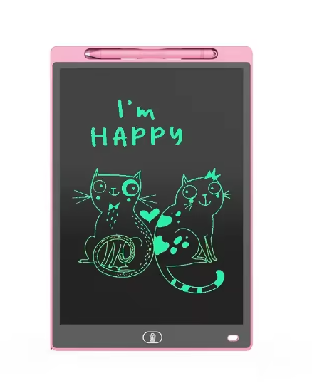 Ritplatta för barn 8.5" – Multicolor Skrivtavla med suddfunktion