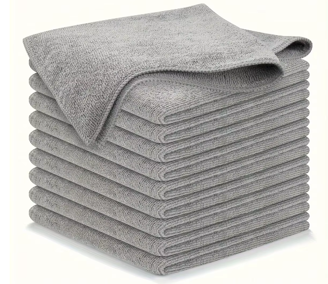 10-pack Mikrofiberdukar 25×25 cm – Rengöring för kök, bil & hem