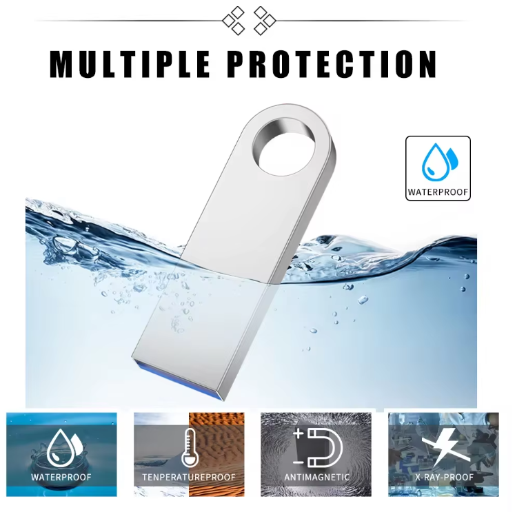 1TB USB 3.0 Flash Drive – Hög Hastighet, Vattentålig Lagringsenhet med Nyckelring