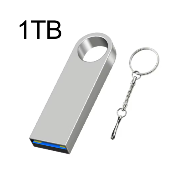 1TB USB 3.0 Flash Drive – Hög Hastighet, Vattentålig Lagringsenhet med Nyckelring