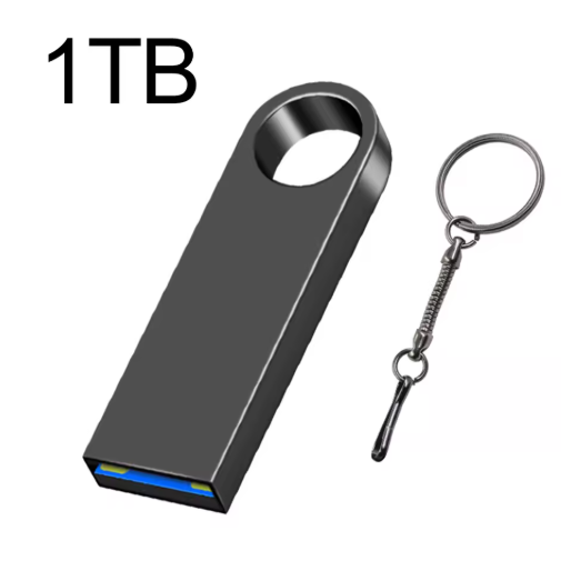 1TB USB 3.0 Flash Drive – Hög Hastighet, Vattentålig Lagringsenhet med Nyckelring