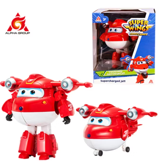 ABS “Mästerflygarna” Jet – Transformering Flygplan → Robot ( 12 cm)