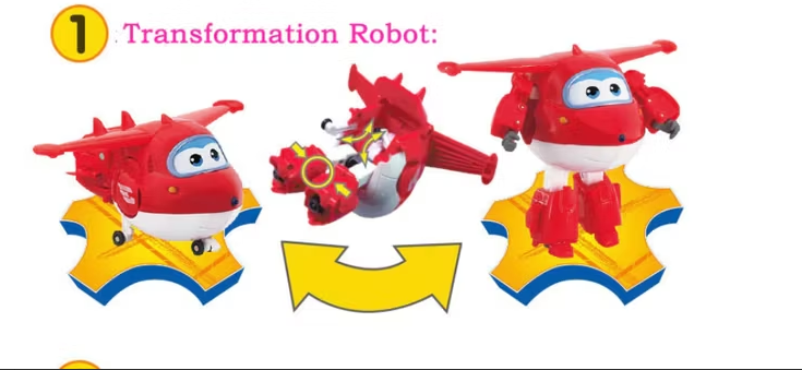 ABS “Mästerflygarna” Jet – Transformering Flygplan → Robot ( 12 cm)